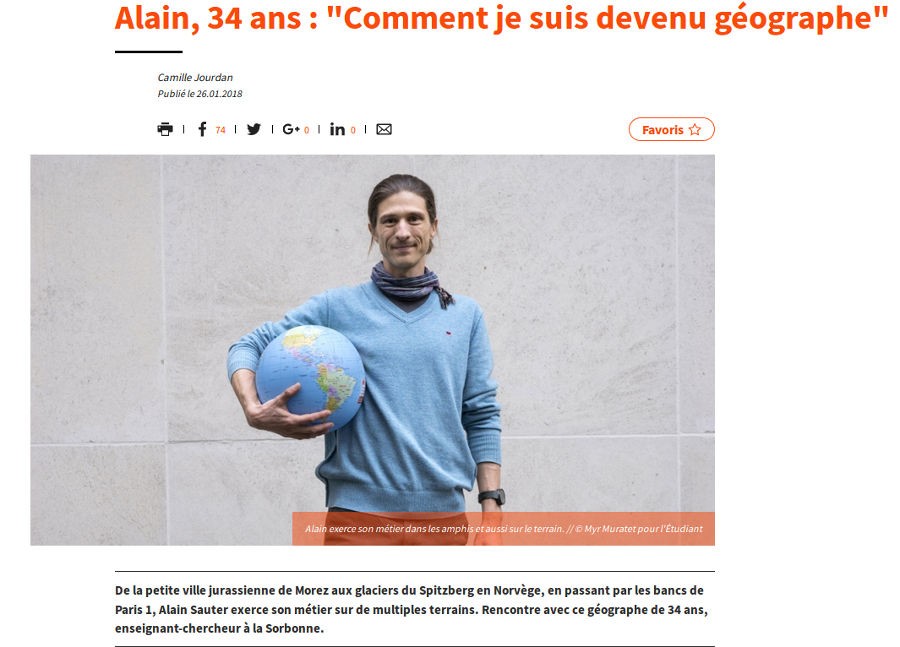 Magazine ‘L’Etudiant - Janvier 2018